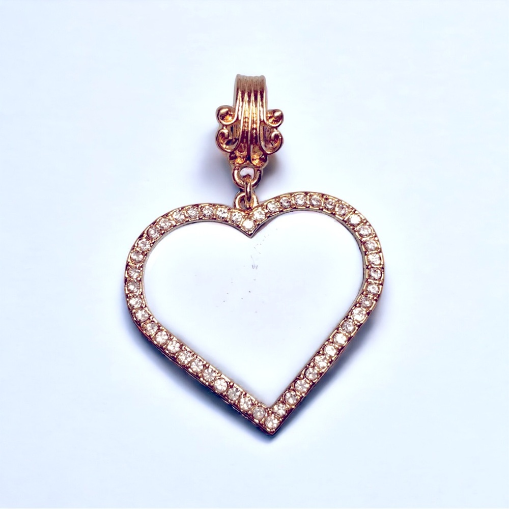 Crystal Heart Pendant & Earringd - Picture 2 of 5
